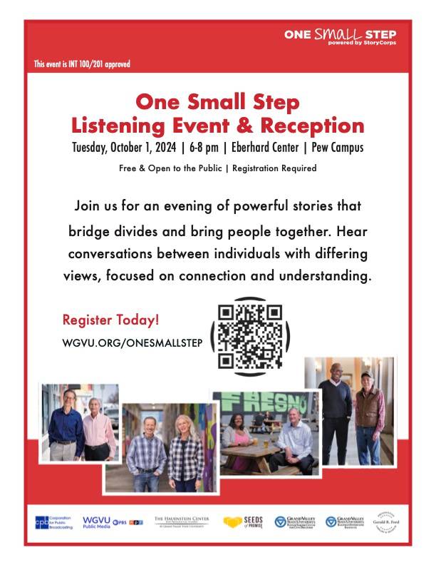 One Small Step Listening and Reception Flyer